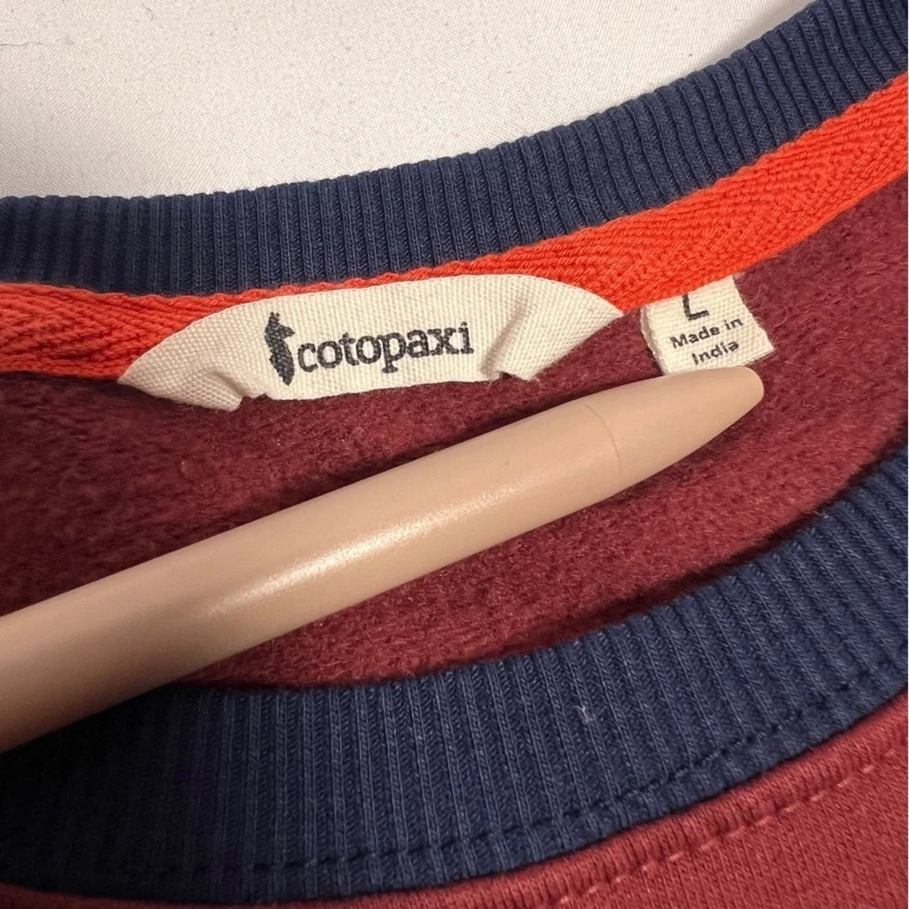 Cotopaxi Youth Crew Sweatshirt-Maroon -Size Large